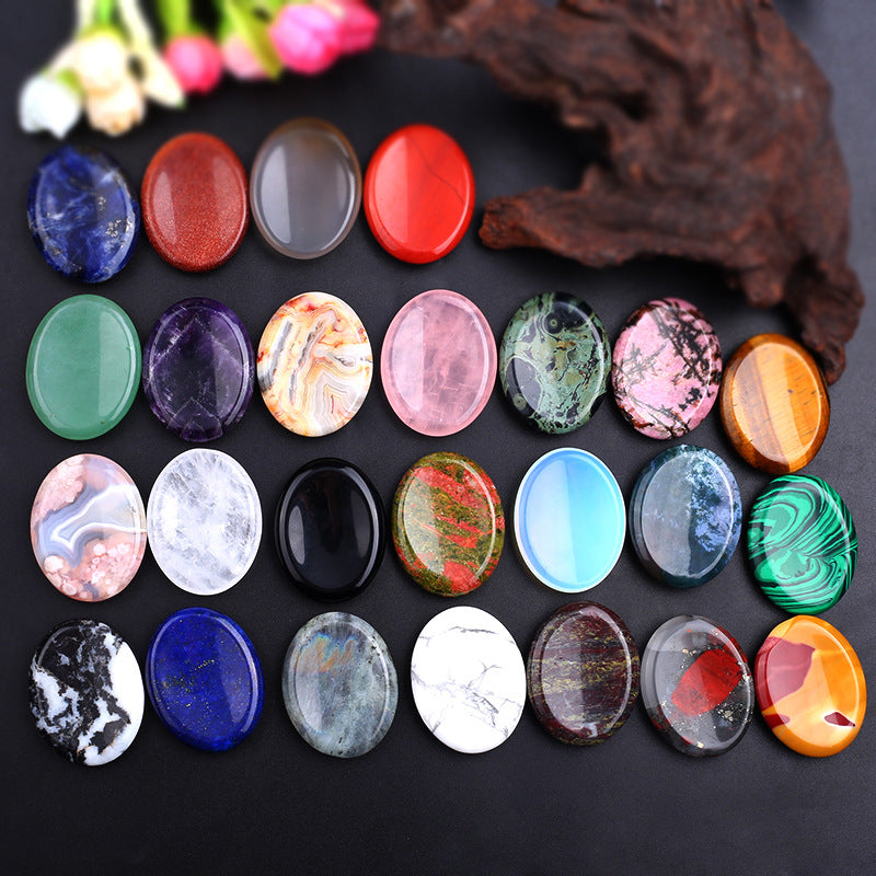 Energy Oval Thumb Stone Natural Crystal Thumb Pressing Stone Decompression Stone