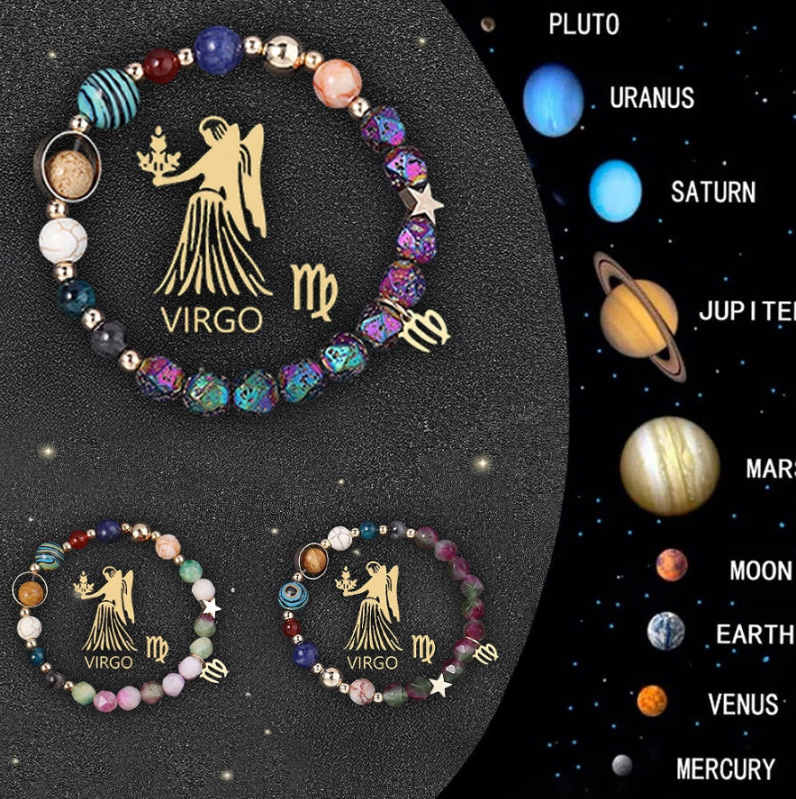0riginal Crystal Stone Zodiac Sign Bracelet