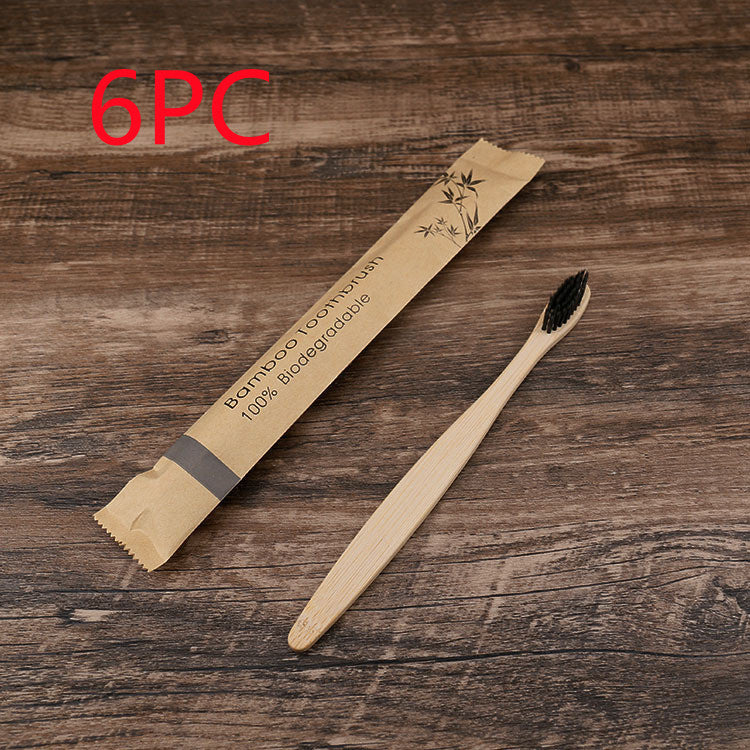 Healthy 10Pcs Colorful Toothbrush Natural Bamboo Tooth Brush Set Soft Bristle Charcoal Teeth Eco Bamboo Toothbrushes Dental Oral Care