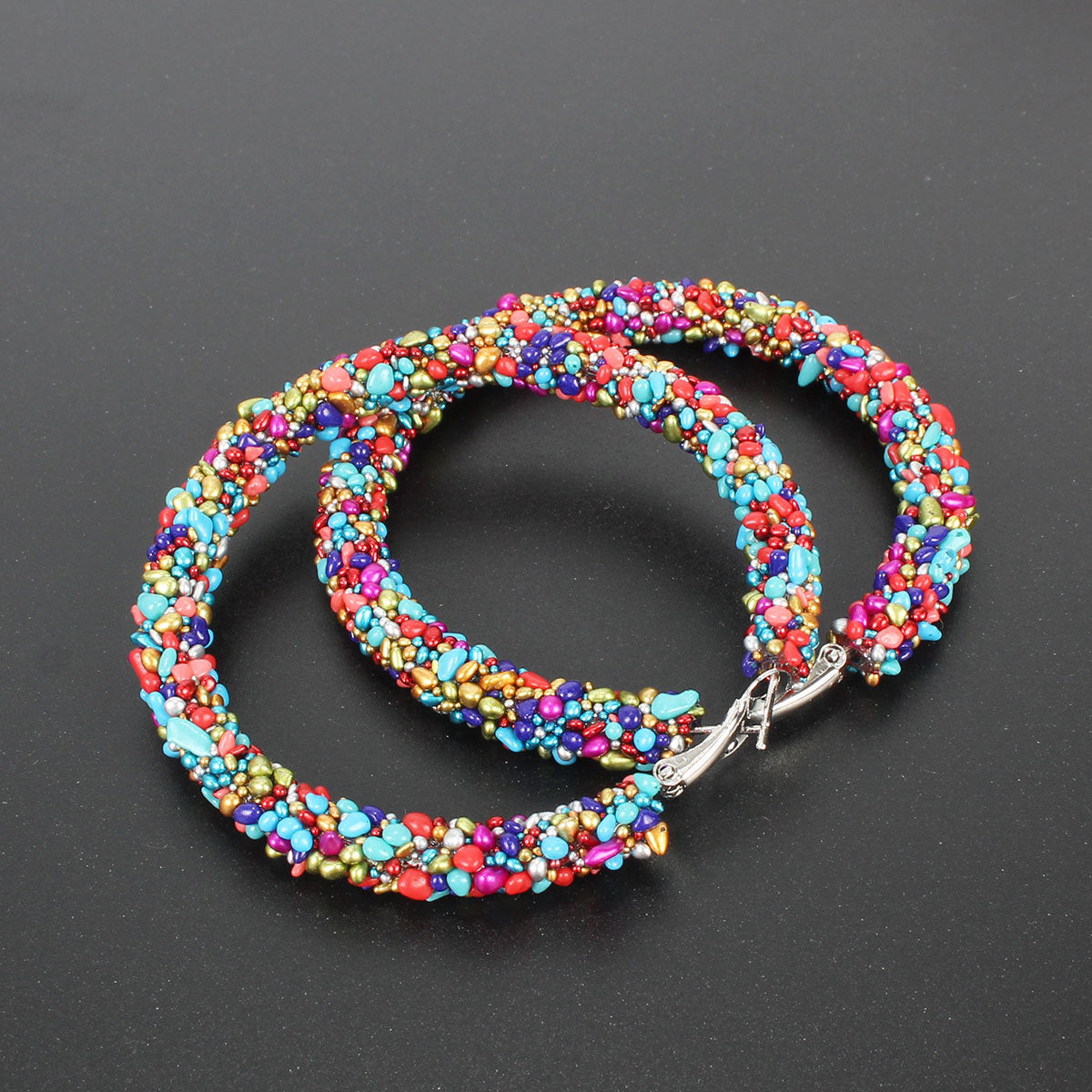 original Wild Raw Stone Hoop Earrings