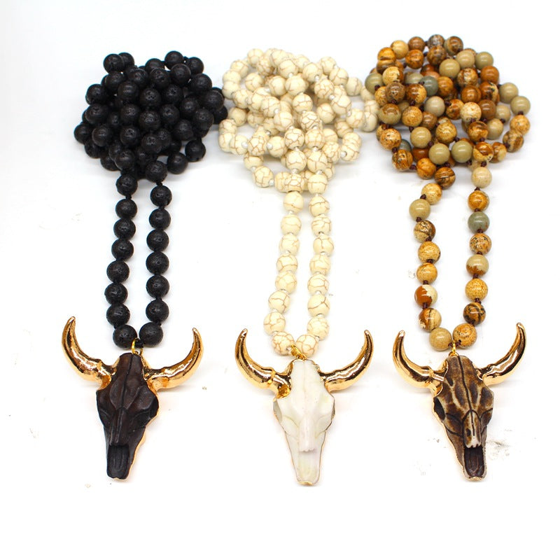 Stone Lava Stone Beads Stone Beads Wear Bead Necklace