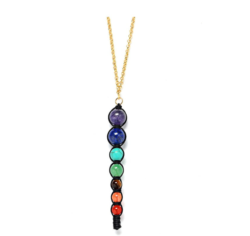 Seven chakra spirit pendulum necklace universal energy