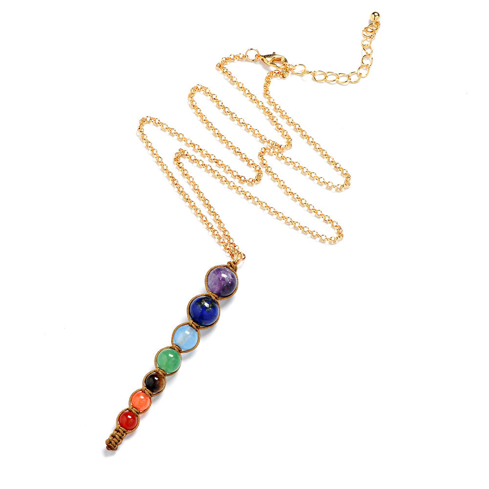 Seven chakra spirit pendulum necklace universal energy