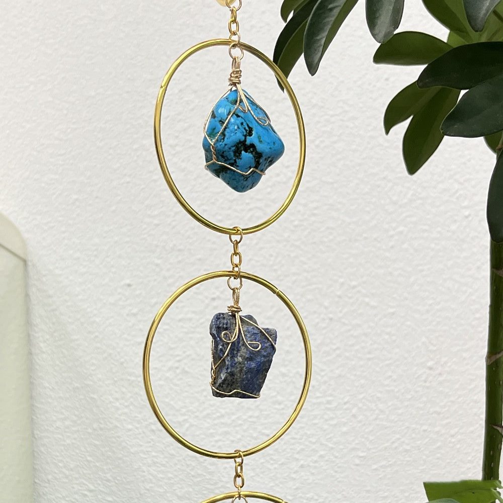 Energy healer Seven Colors Rough Stone Natural Crystal Energy Stone Sun Catcher Wind Chimes