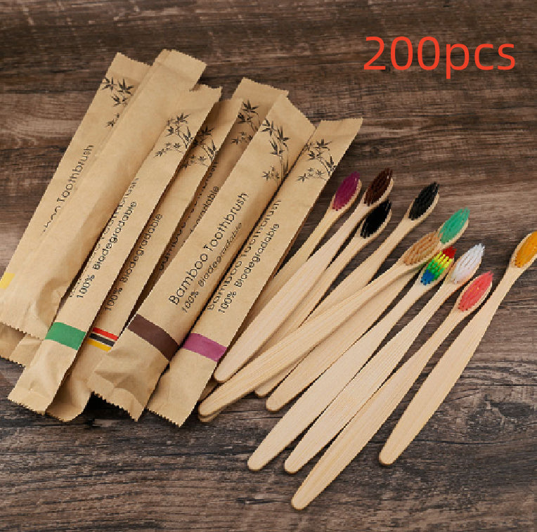 Healthy 10Pcs Colorful Toothbrush Natural Bamboo Tooth Brush Set Soft Bristle Charcoal Teeth Eco Bamboo Toothbrushes Dental Oral Care