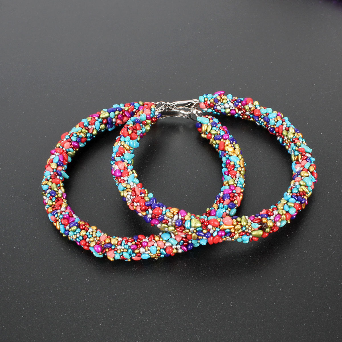 original Wild Raw Stone Hoop Earrings