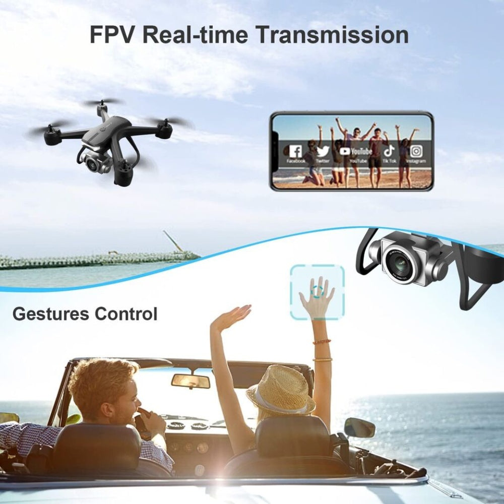 NEW V14 Professional Drone 6K HD Dual Camera Wifi FPV Portable RC Quadcopter 2 BATTERY, Drones Suitable For Adults & Beginners.Logistics Is Randomly Sent By UPS,USPS,Self-pickup.