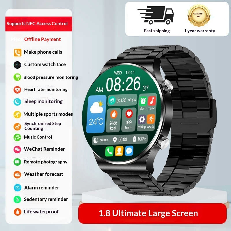 Smart Sports Watch With Bluetooth Calling Heart Rate And Blood Glucose Monitoringa Multifunctional Wrist Device