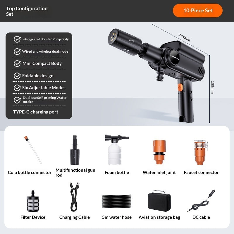 Car Wireless High-Pressure Washer Gun