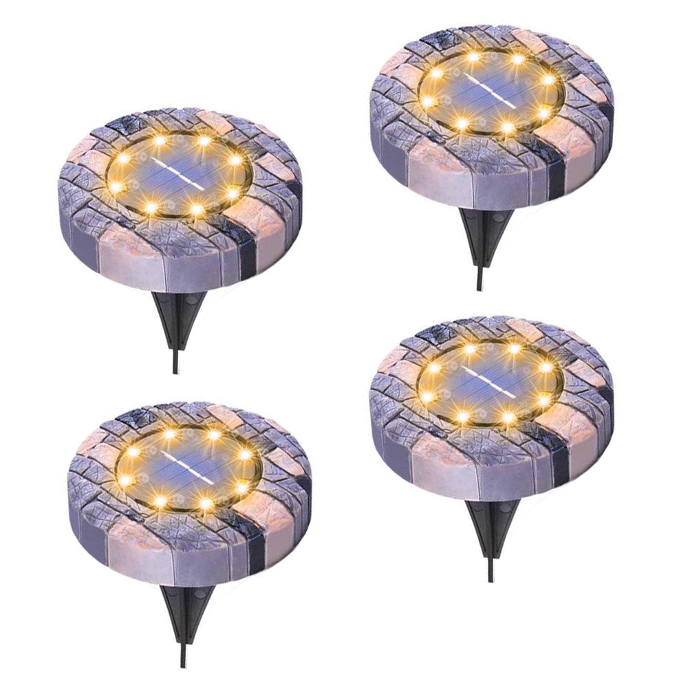 8led Stone Solar Underground Light