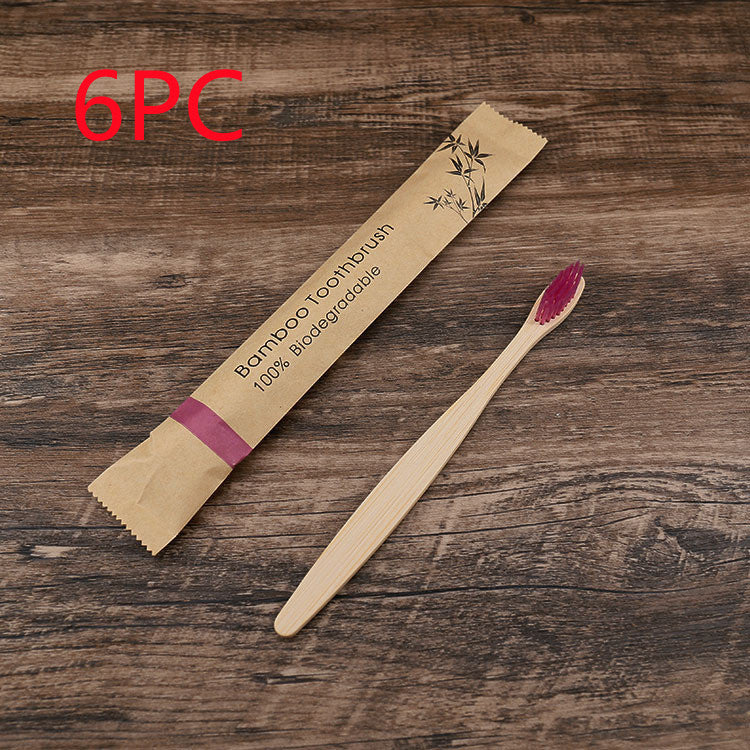 Healthy 10Pcs Colorful Toothbrush Natural Bamboo Tooth Brush Set Soft Bristle Charcoal Teeth Eco Bamboo Toothbrushes Dental Oral Care