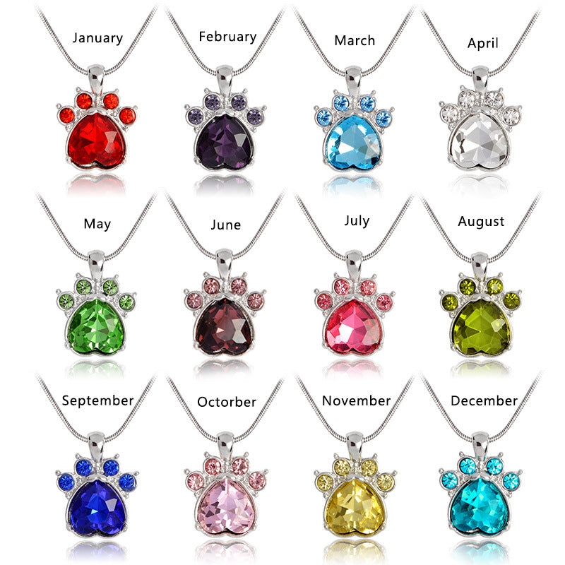 birth stone necklace