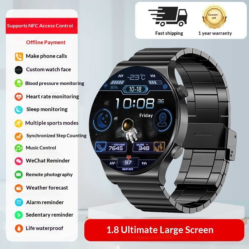 Smart Sports Watch With Bluetooth Calling Heart Rate And Blood Glucose Monitoringa Multifunctional Wrist Device