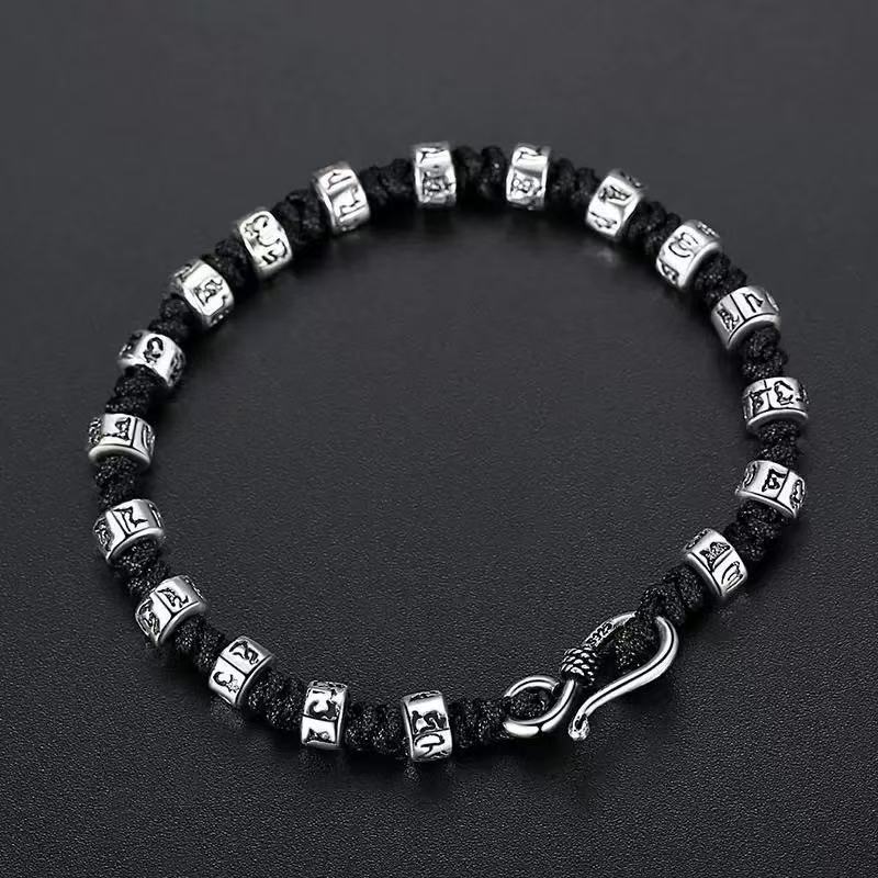Six Words Mantra Carrying Strap Male Laid-back Bracelet Female Personality
