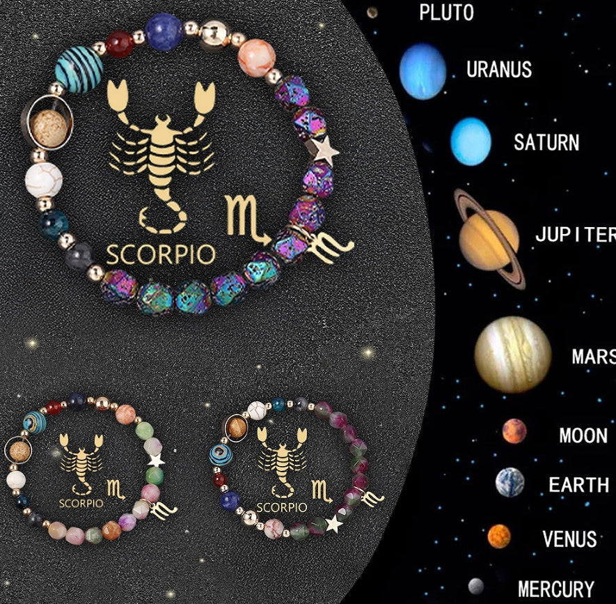 0riginal Crystal Stone Zodiac Sign Bracelet