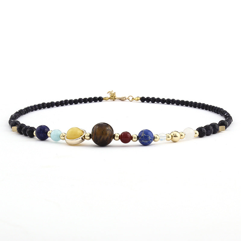 Cosmic Galaxy Solar System Eight Planet Necklaces