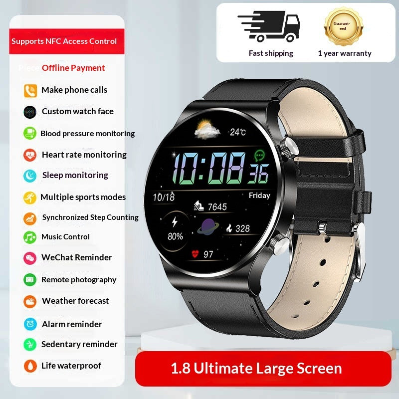 Smart Sports Watch With Bluetooth Calling Heart Rate And Blood Glucose Monitoringa Multifunctional Wrist Device