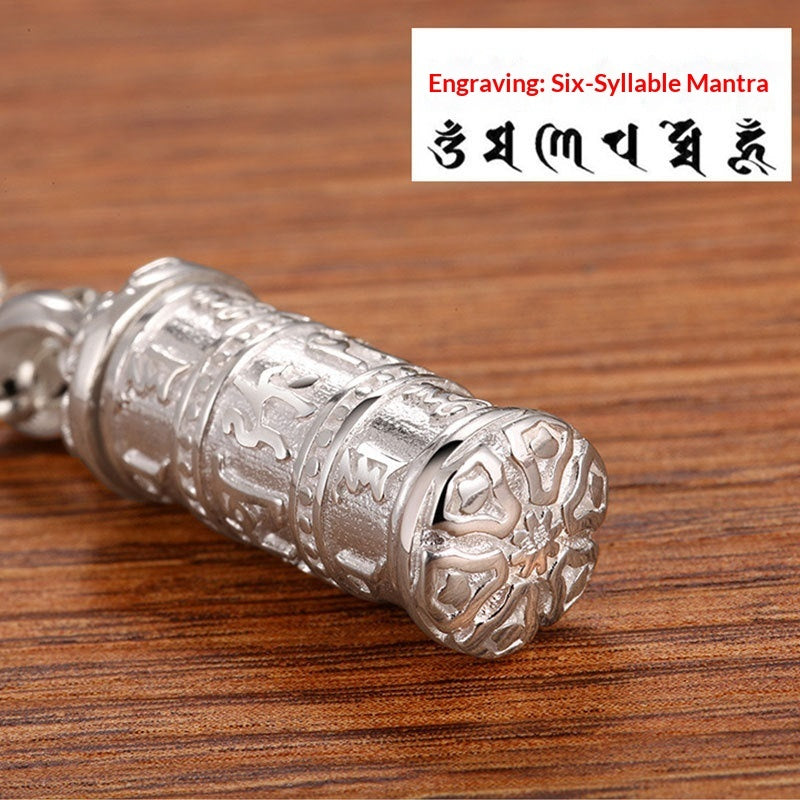 Six-Character Mantra Pendant Necklace In Ethnic Style With The Lengyan Mantra