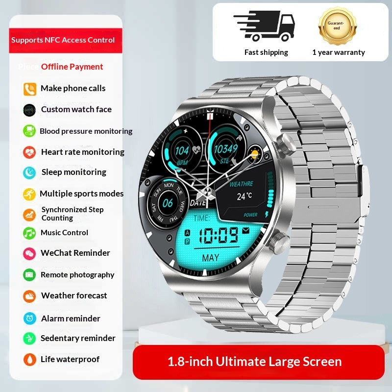 Smart Sports Watch With Bluetooth Calling Heart Rate And Blood Glucose Monitoringa Multifunctional Wrist Device