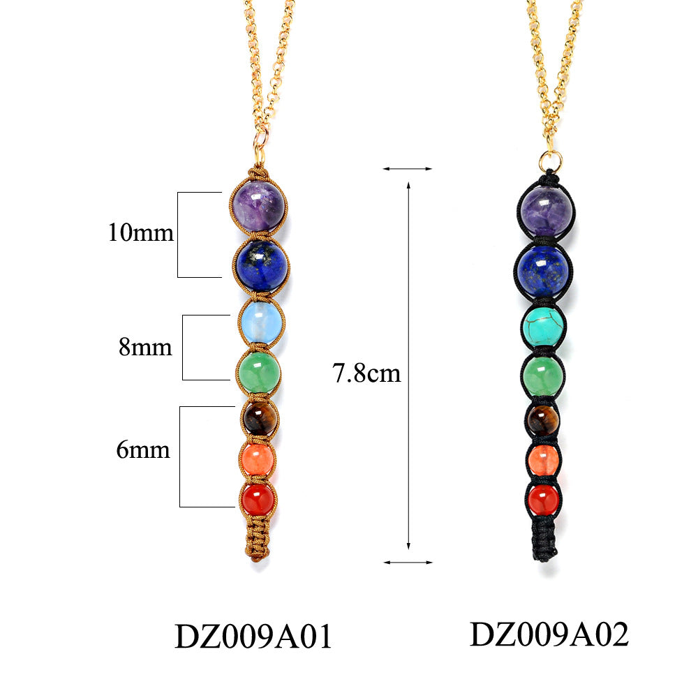 Seven chakra spirit pendulum necklace universal energy