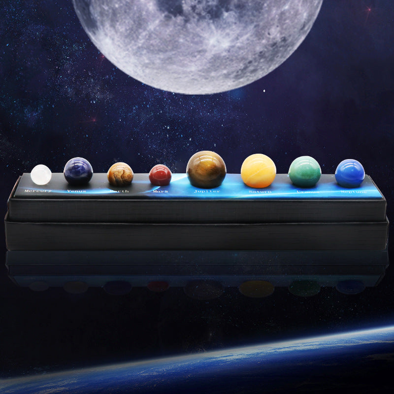 Positive home happiness attraction Natural Stone Eight Planets Stone Set
