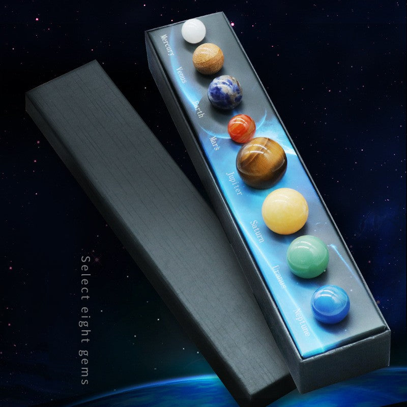 Positive home happiness attraction Natural Stone Eight Planets Stone Set