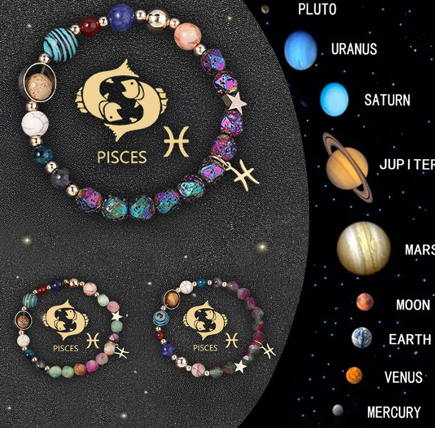 0riginal Crystal Stone Zodiac Sign Bracelet