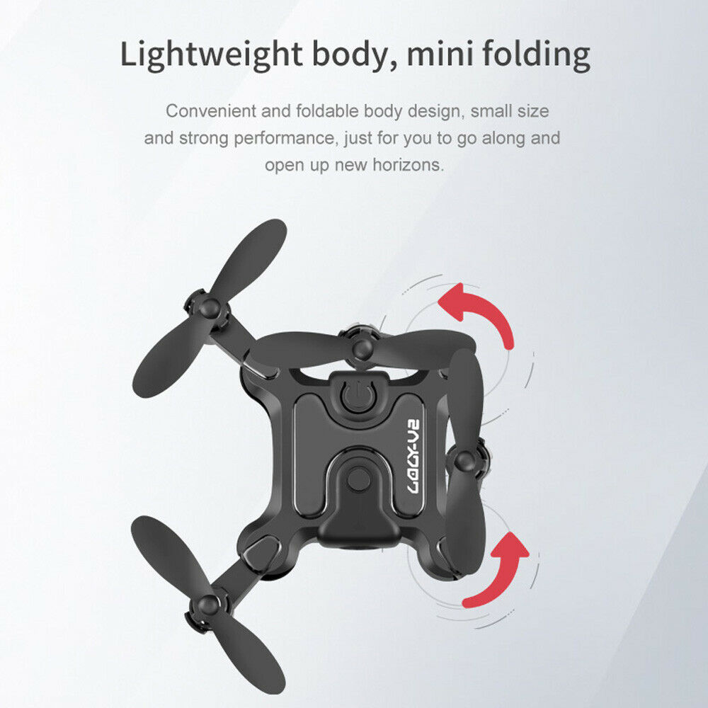 AU  V2 Mini Drone Selfie WIFI FPV With HD Camera Foldable Arm RC Quadcopter Toy.