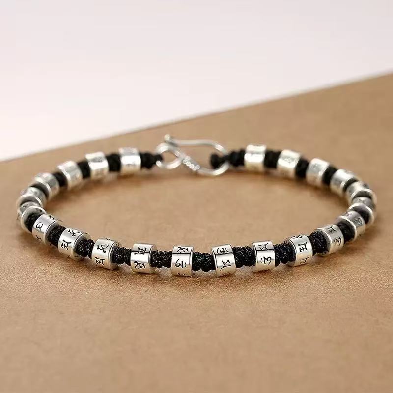 Six Words Mantra Carrying Strap Male Laid-back Bracelet Female Personality