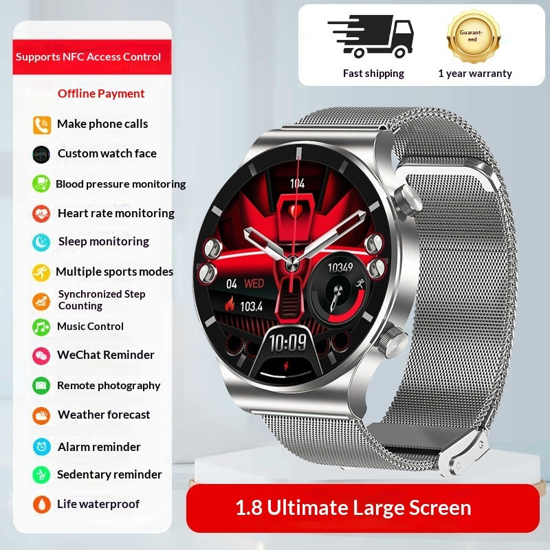 Smart Sports Watch With Bluetooth Calling Heart Rate And Blood Glucose Monitoringa Multifunctional Wrist Device