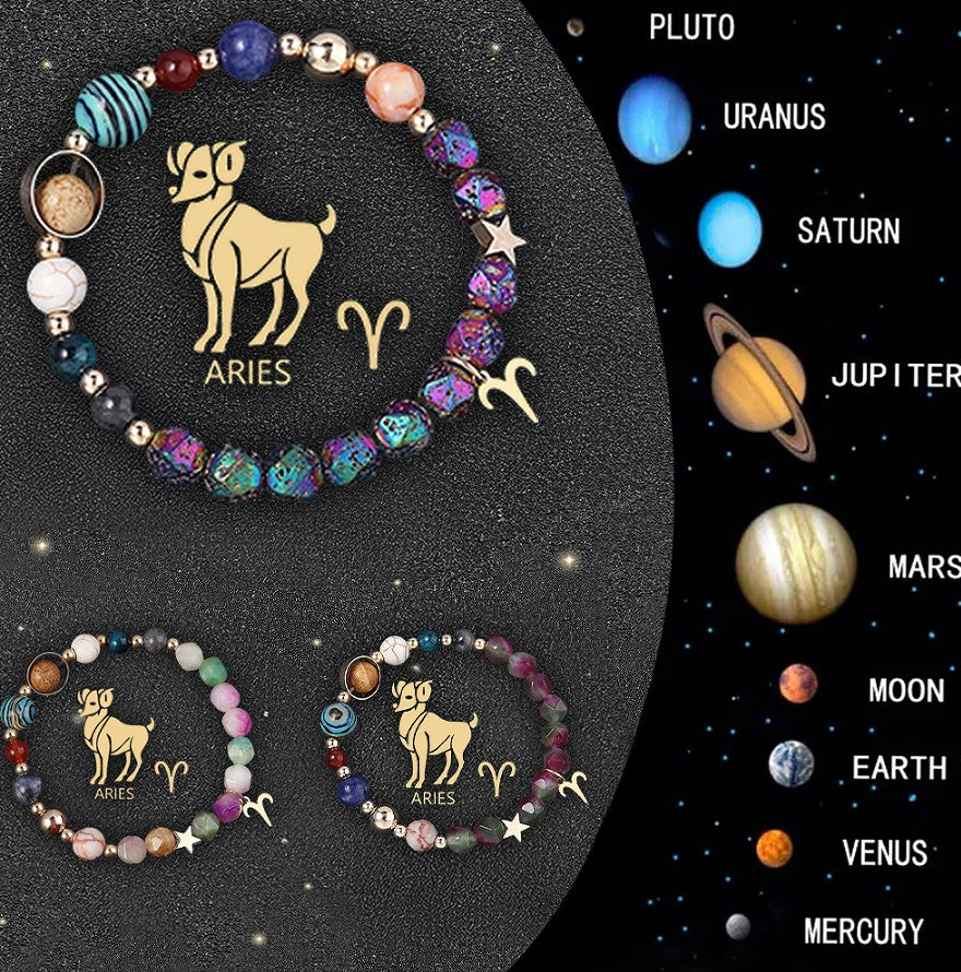 0riginal Crystal Stone Zodiac Sign Bracelet