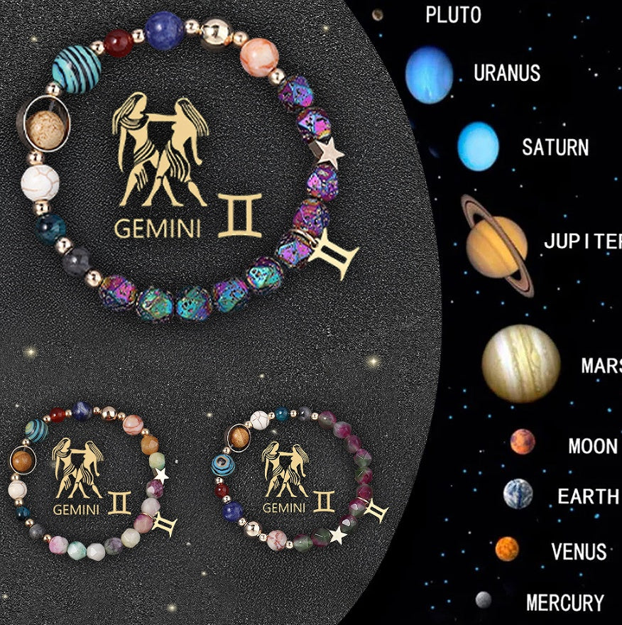 0riginal Crystal Stone Zodiac Sign Bracelet