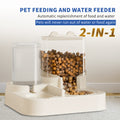 Transparent And Visible Pet Feeding And Drinking Dispenser