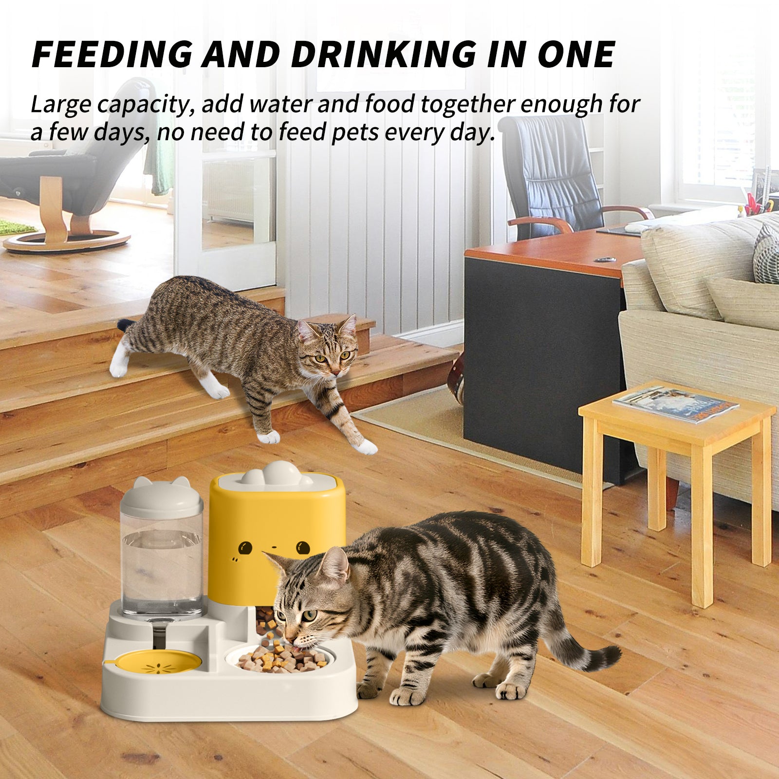Super Cute Pink Cartoon Shaped Pet Feeding And Drinking Device