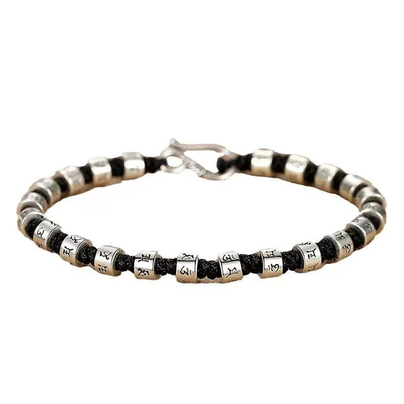 Six Words Mantra Carrying Strap Male Laid-back Bracelet Female Personality