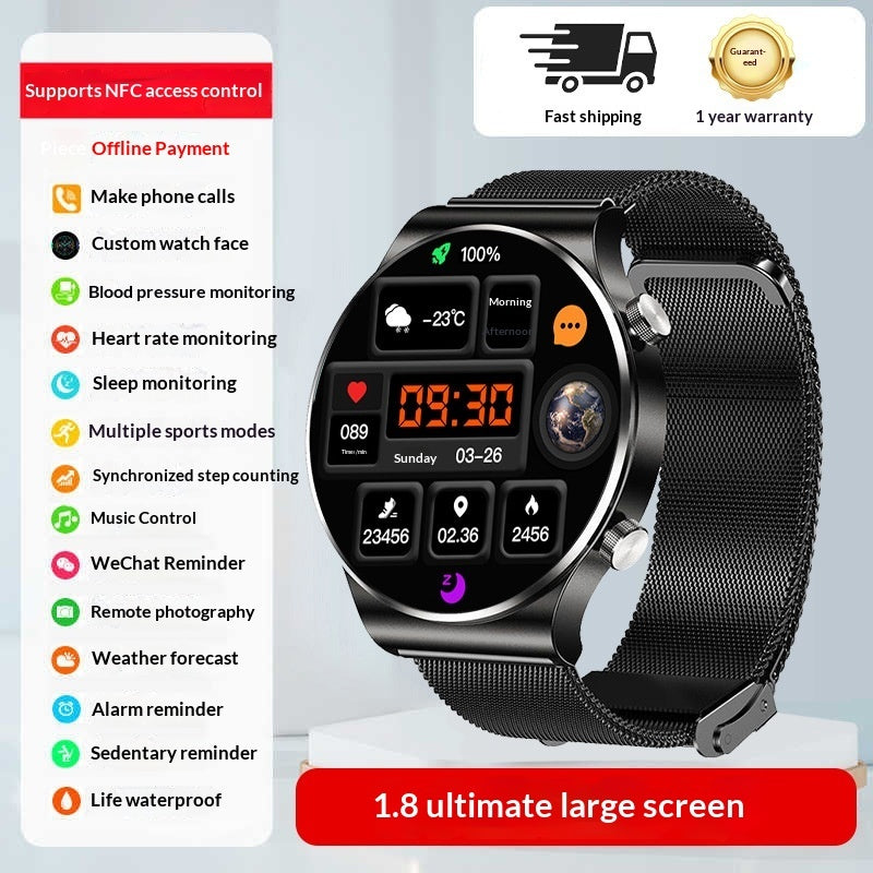 Smart Sports Watch With Bluetooth Calling Heart Rate And Blood Glucose Monitoringa Multifunctional Wrist Device