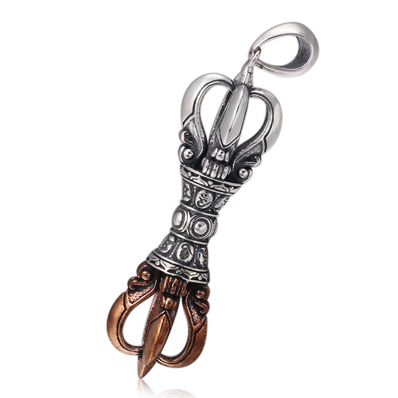 Vintage Six Word Mantra Vajra Pendant